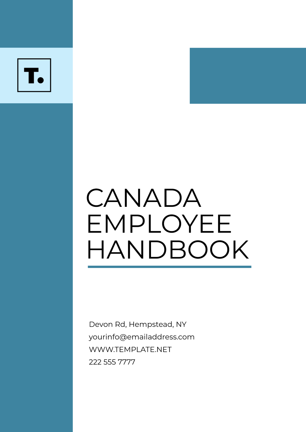 Canada Employee Handbook Template - Edit Online & Download