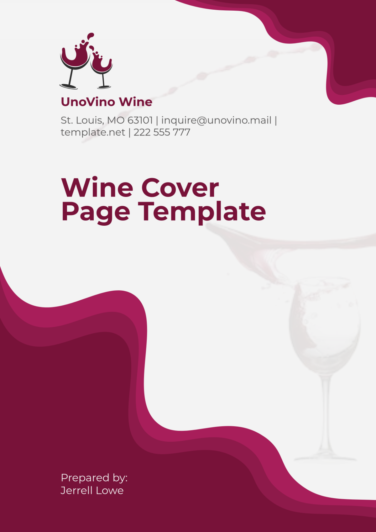 Wine Cover Page