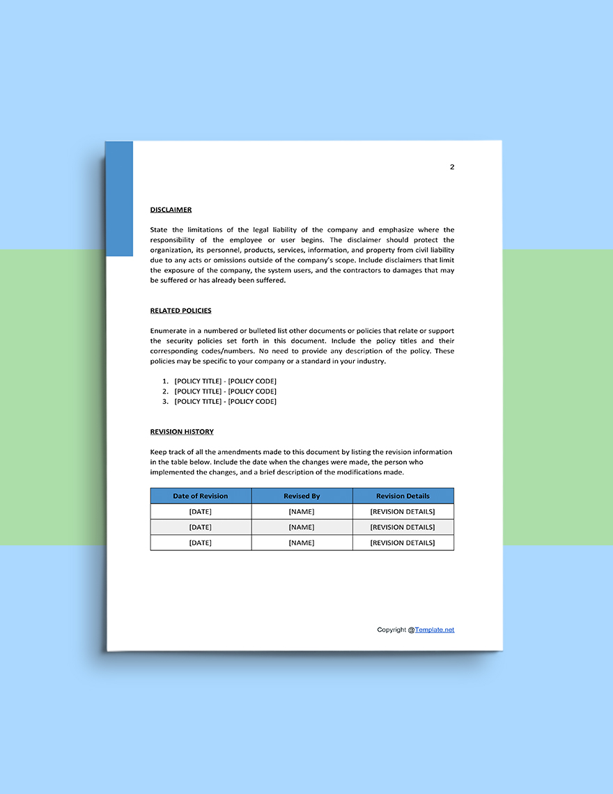 Free Security Policy Template Download