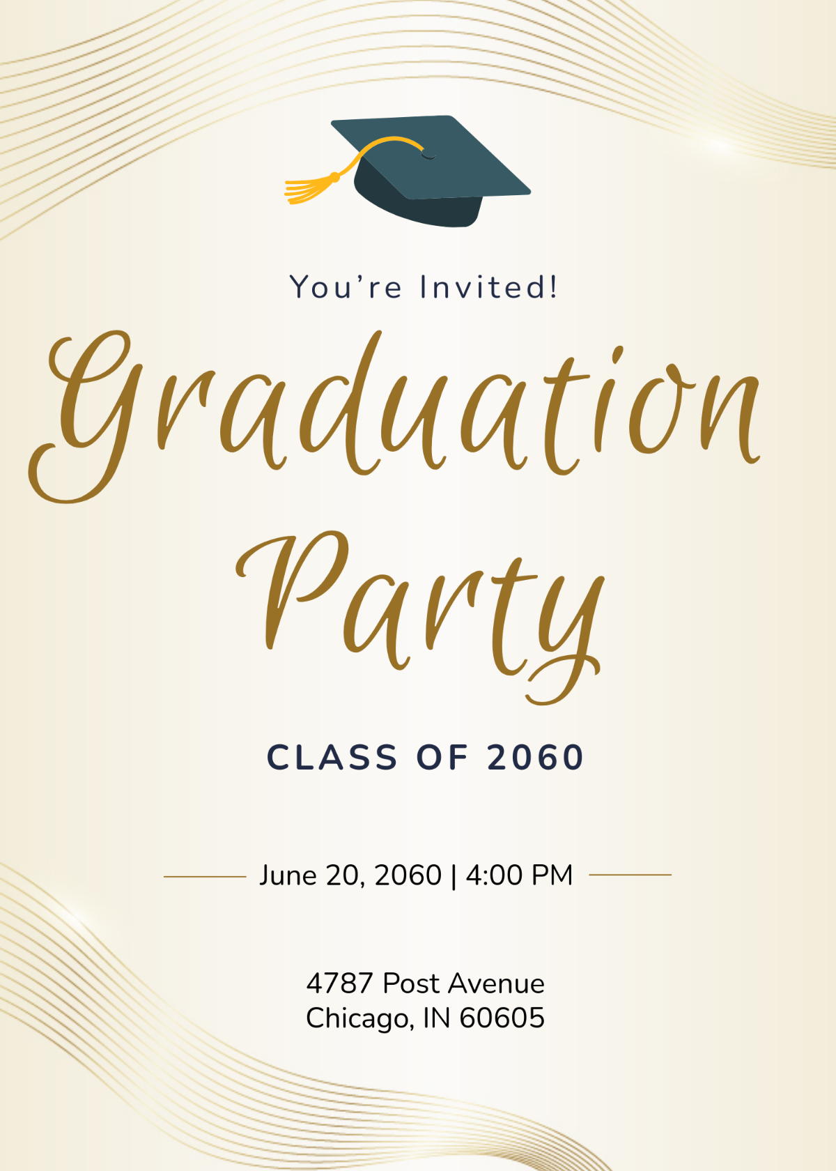 Editable Graduation Invitation Template - Edit Online & Download