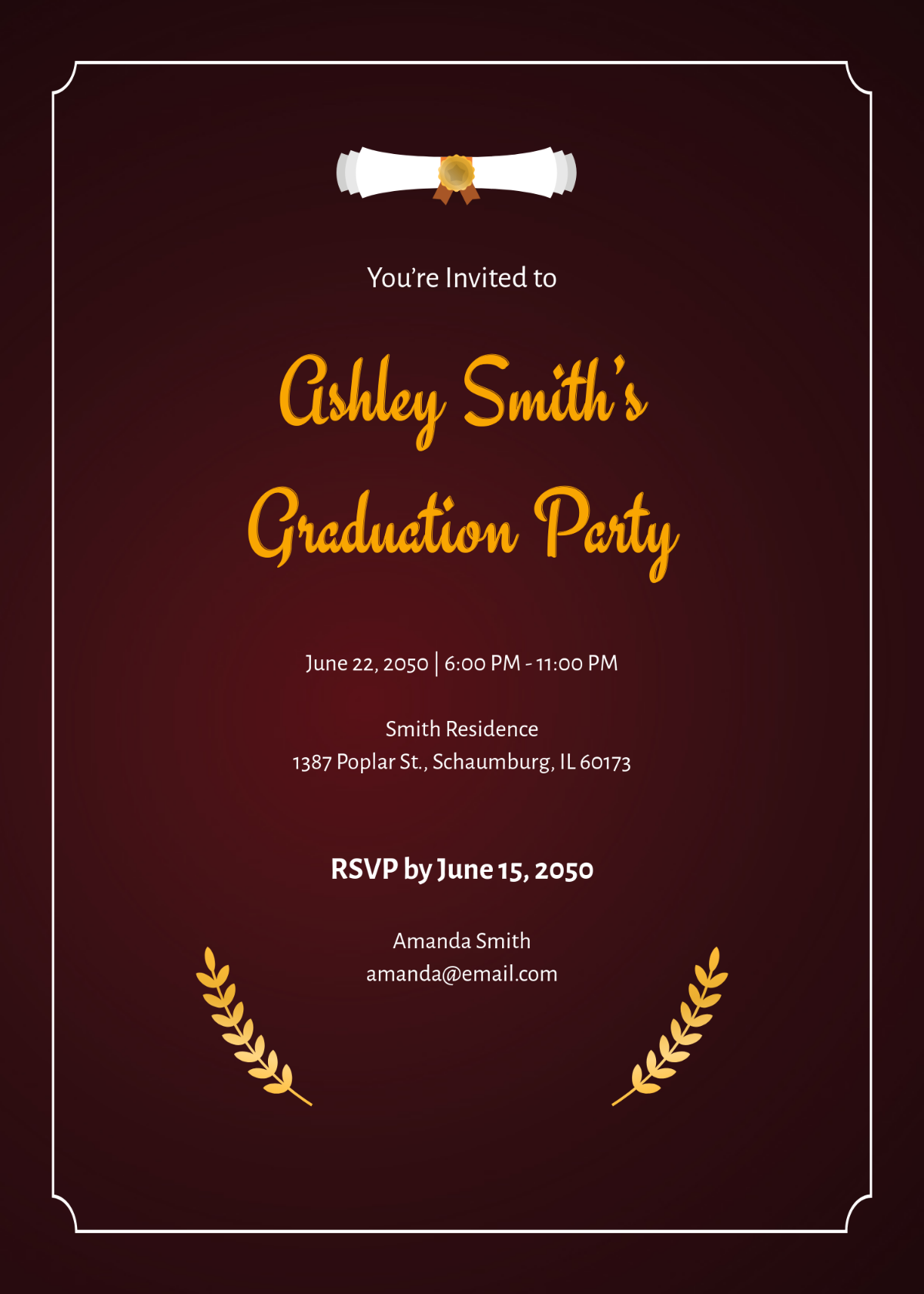 Formal Graduation Invitation