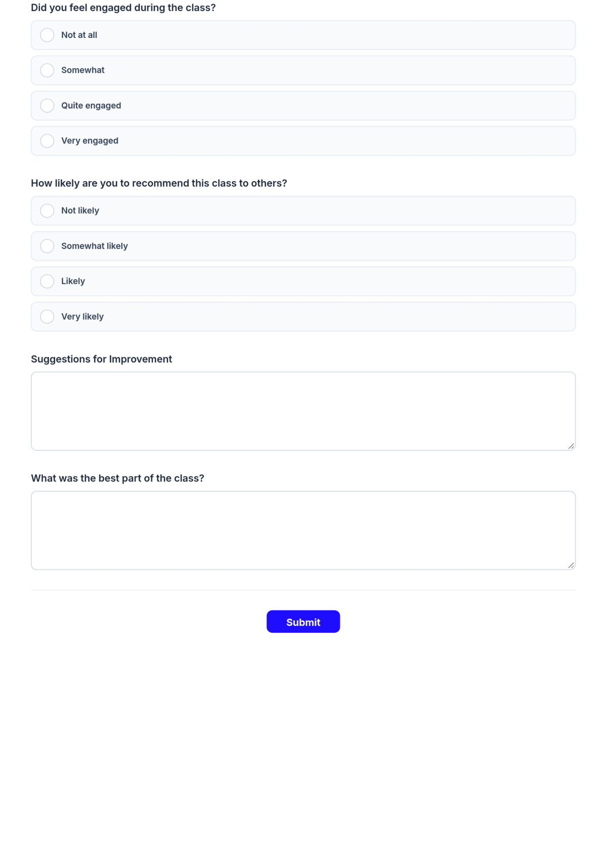 Free Music School Class Evaluation Form Template & AI Maker Free Music School Class Evaluation Form Template & AI Maker