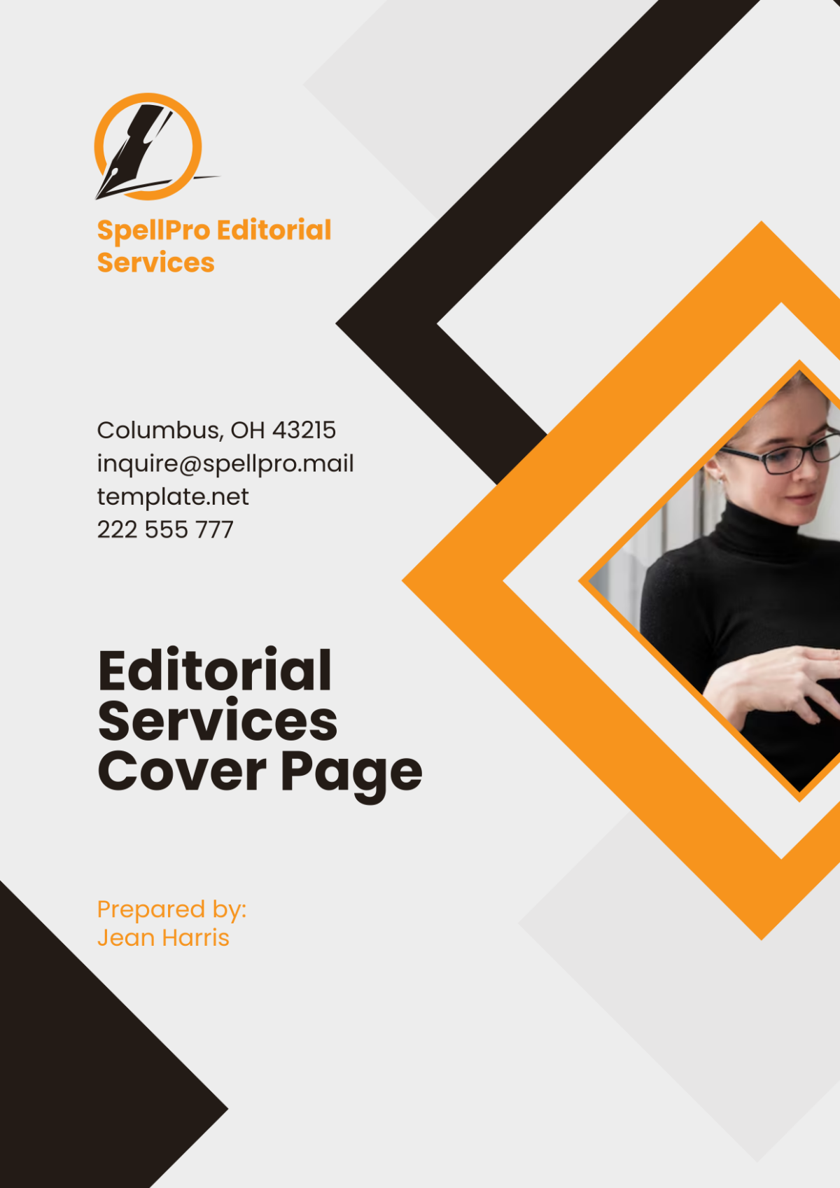 Editorial Services Cover Page