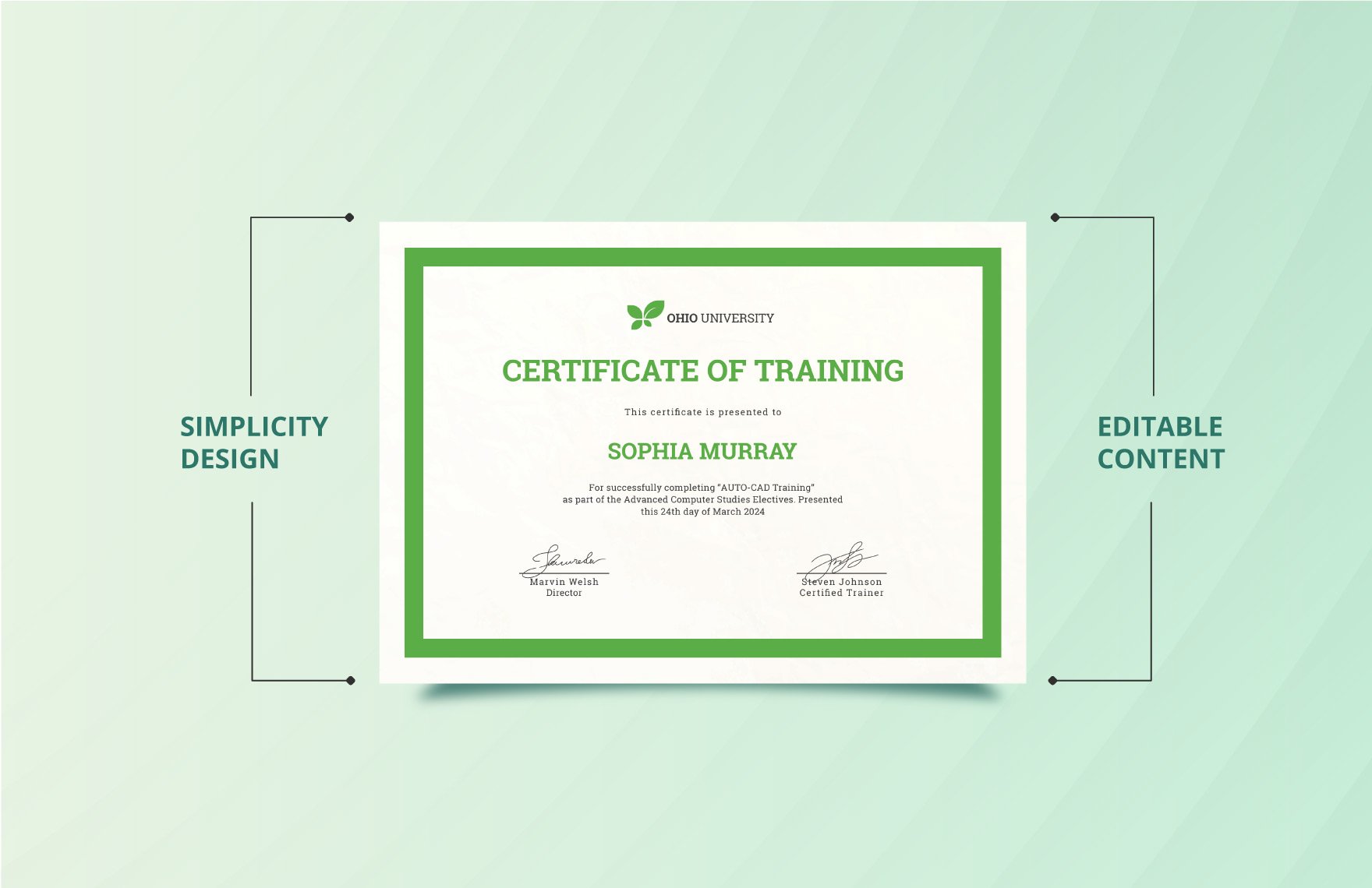 Computer Training Certificate Template