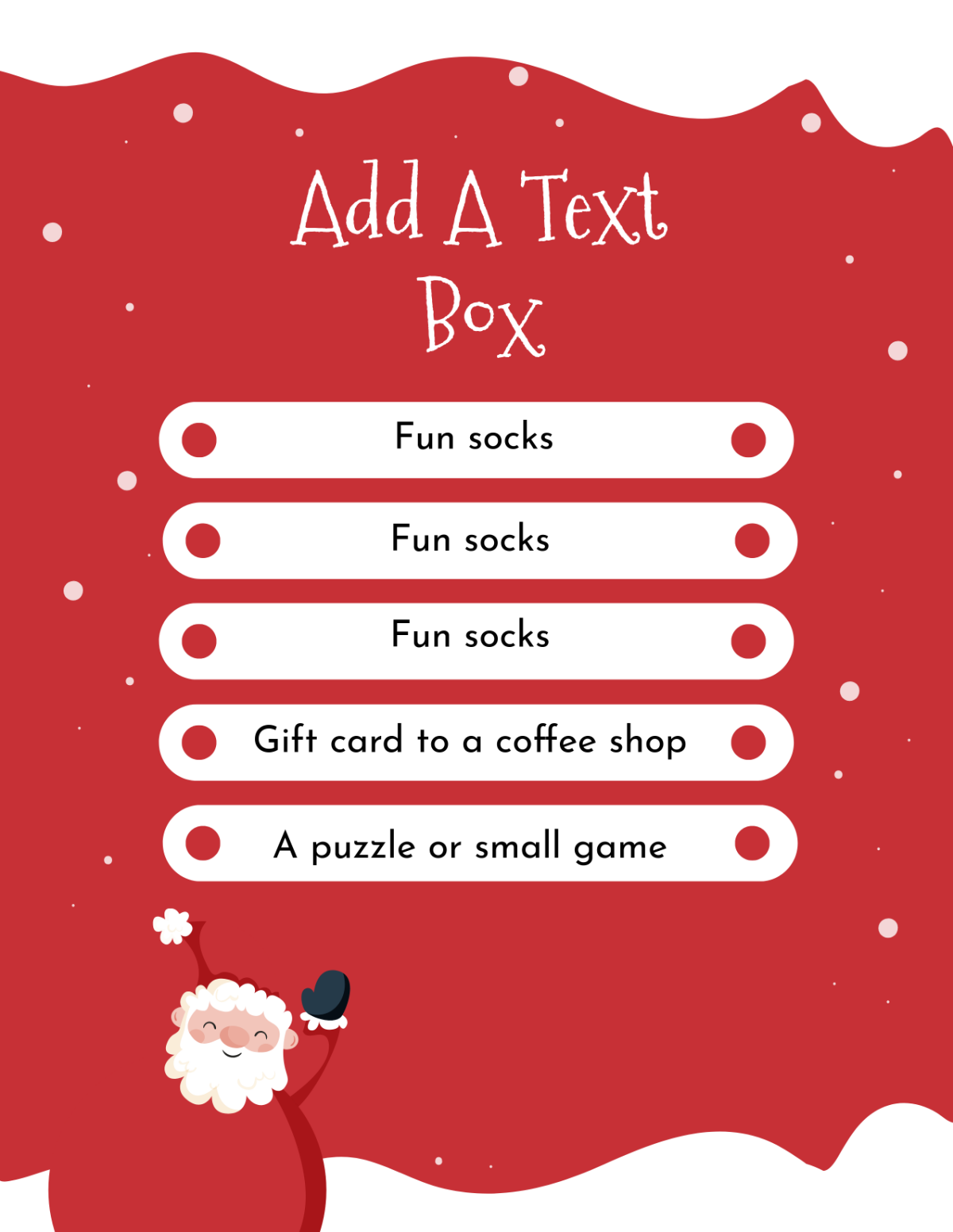 Secret Santa Wish List Template - Edit Online & Download