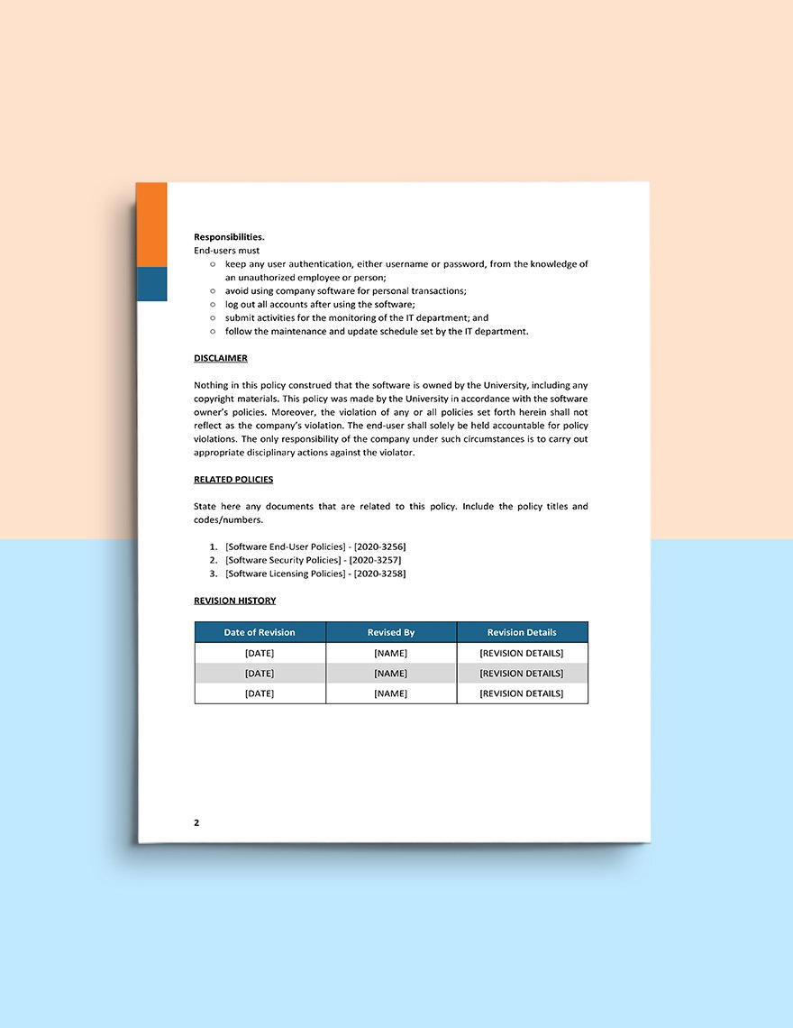 IT Software Asset Management Policy Template