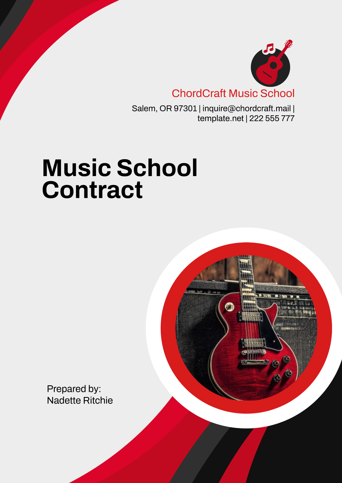 Music School Contract Template - Edit Online & Download