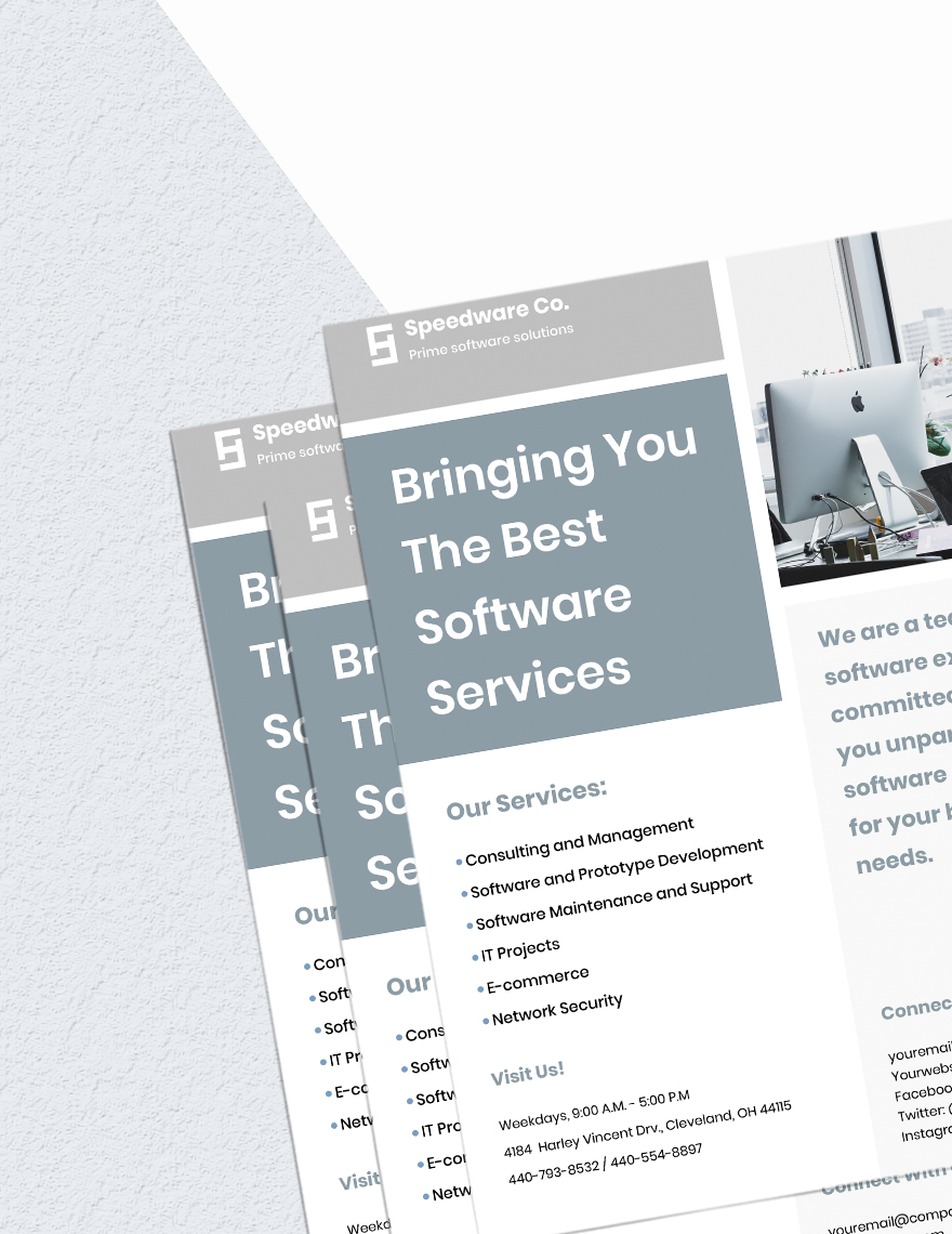 Software Service Company Flyer Template
