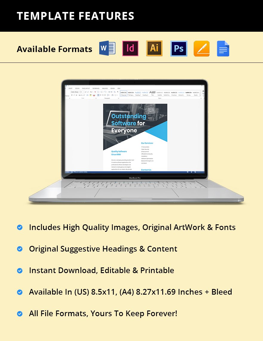 IT Application Software Flyer Template