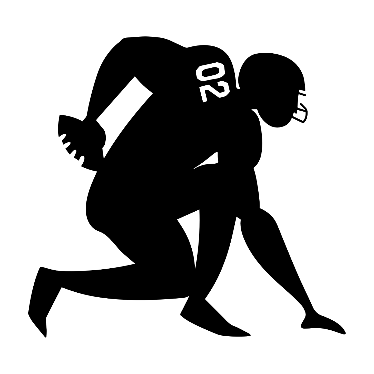 Free Black Football Clipart Template