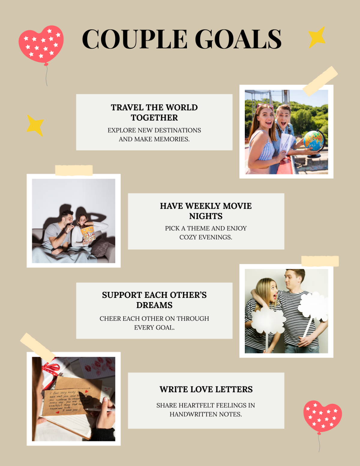 Creative Couple Goals Template - Edit Online & Download