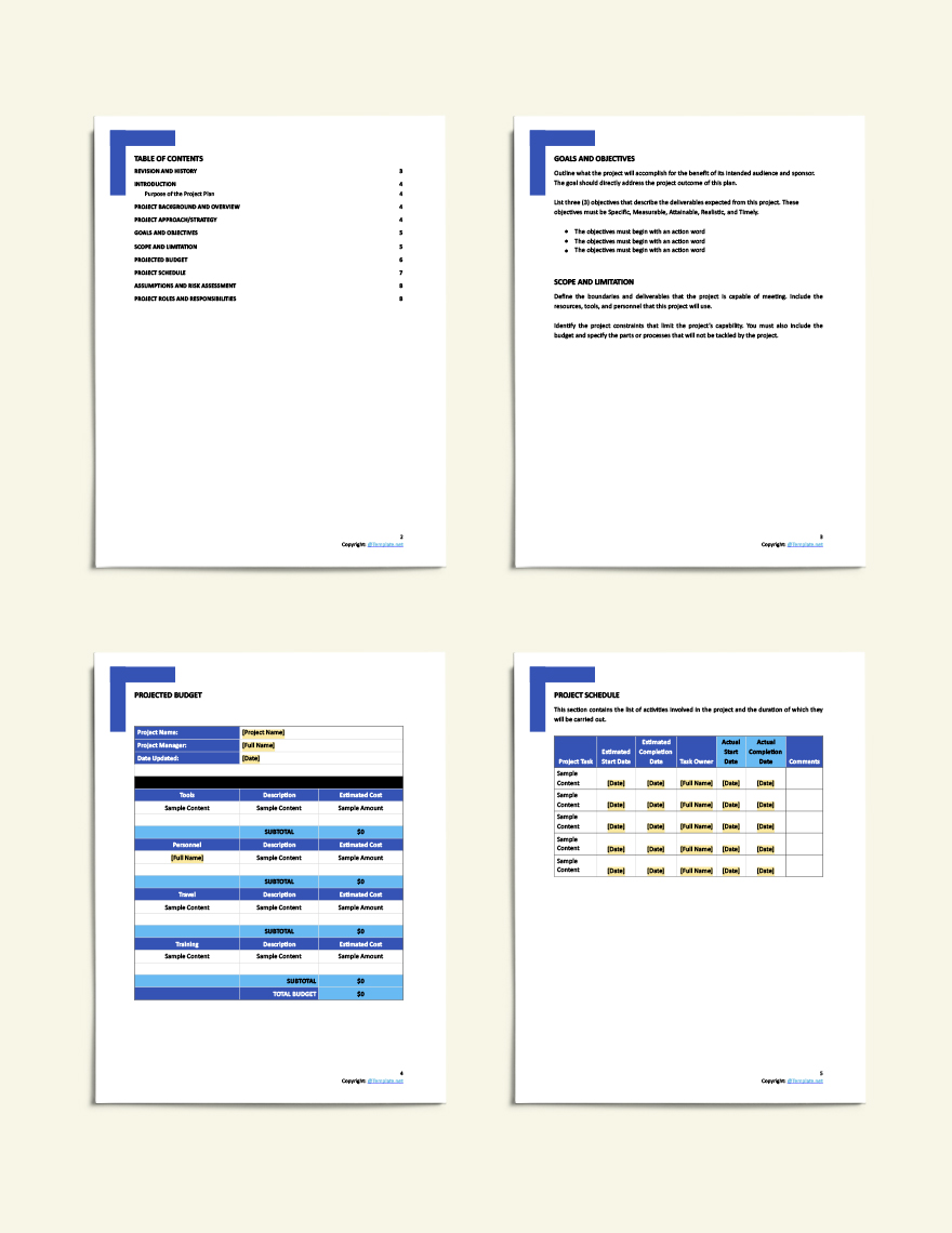 Simple IT & Software Plan Template