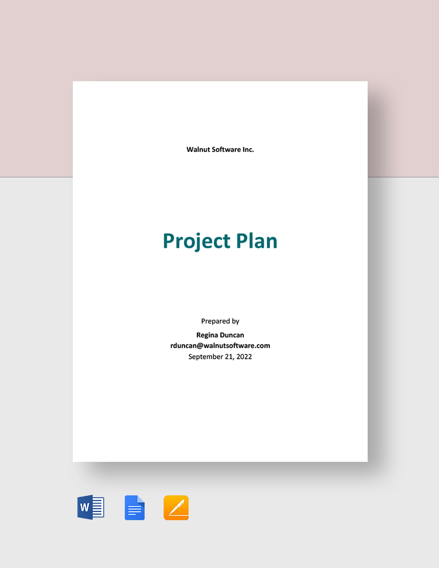 Software Project Plan Template Format