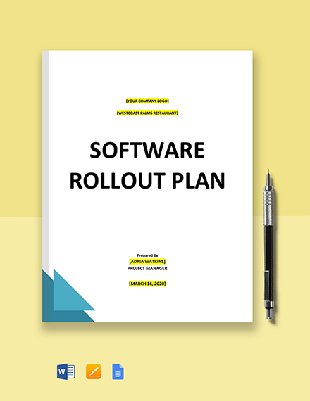 Free Software Rollout Plan Template Google Docs Word Template net