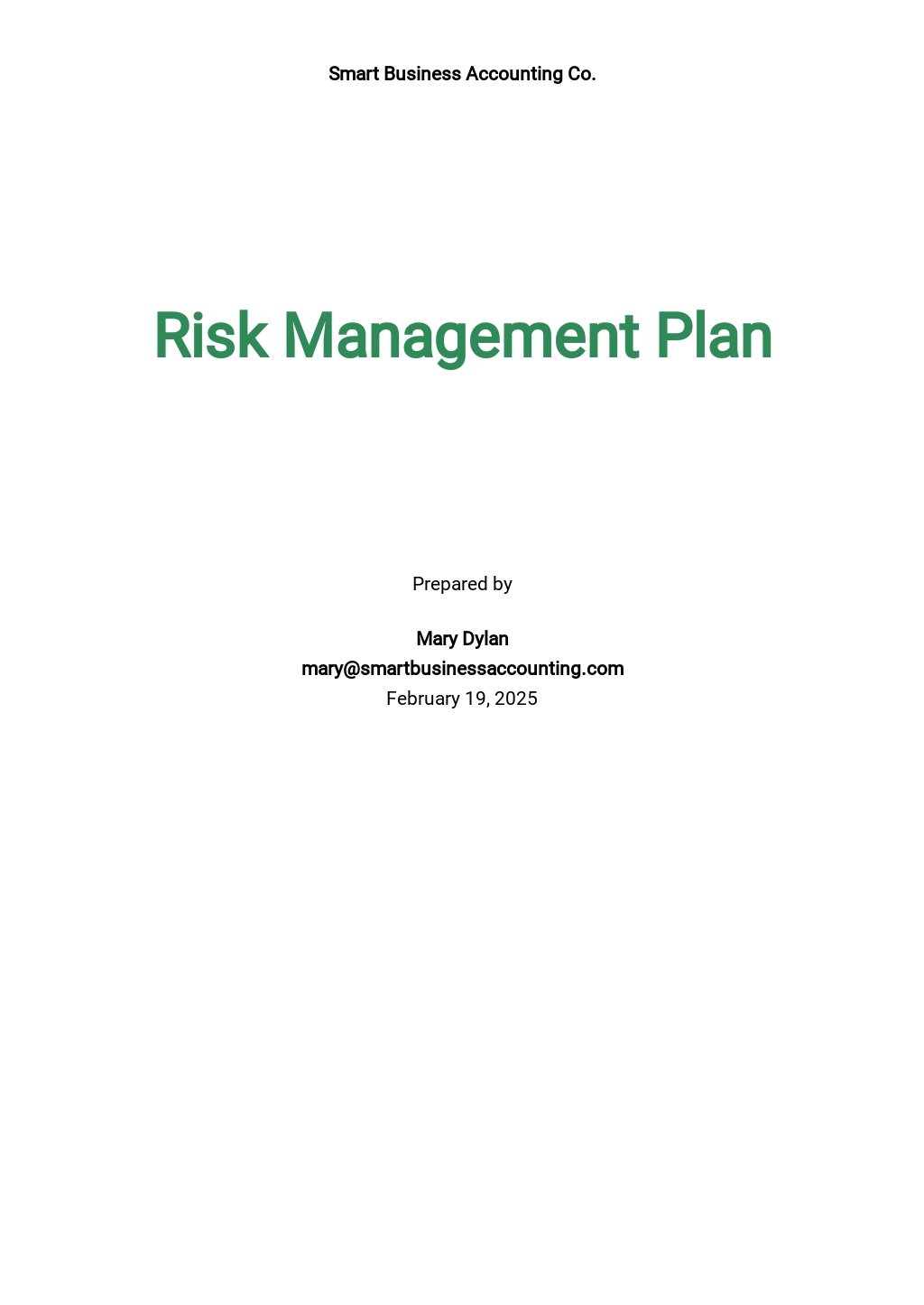 Free Risk Management Plan Templates In Pdf 1777