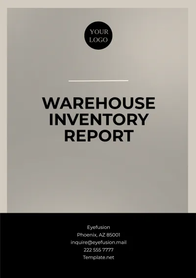 Free Warehouse Inventory Report Template to Edit Online