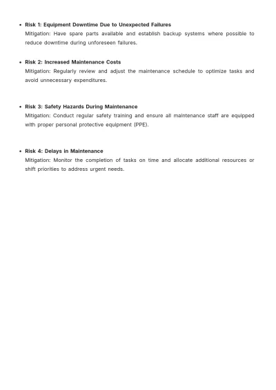 Free Preventive Asset Maintenance Plan Template to Edit Online