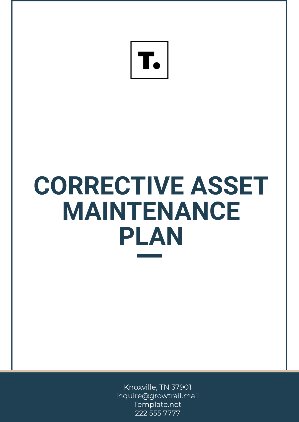 Corrective Asset Maintenance Plan Template - Edit Online & Download