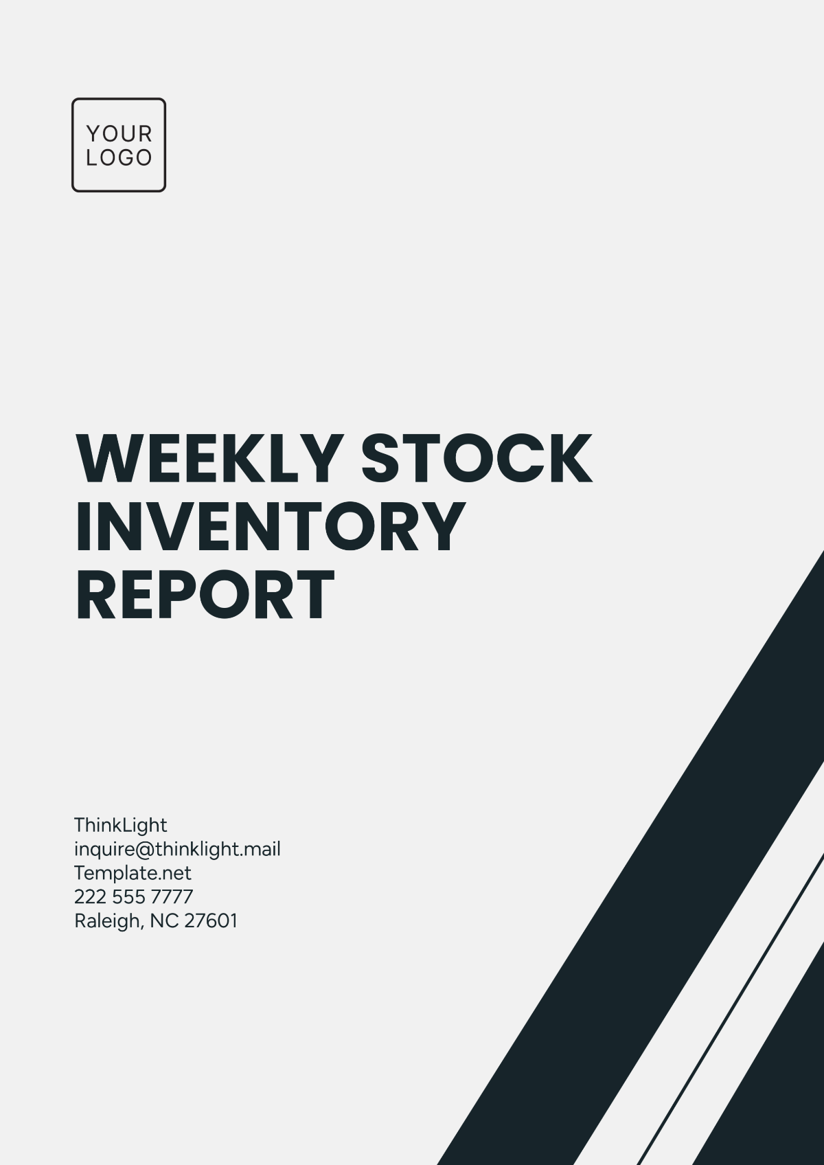 Weekly Format Stock Inventory Report Template - Edit Online & Download