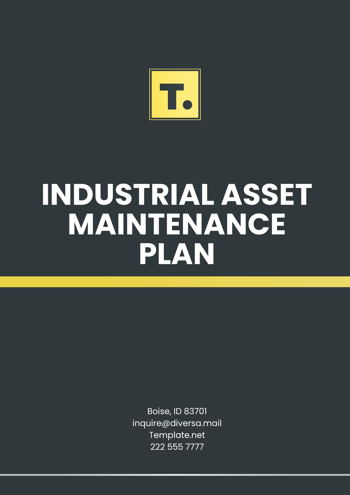 Industrial Asset Maintenance Plan Template - Edit Online & Download