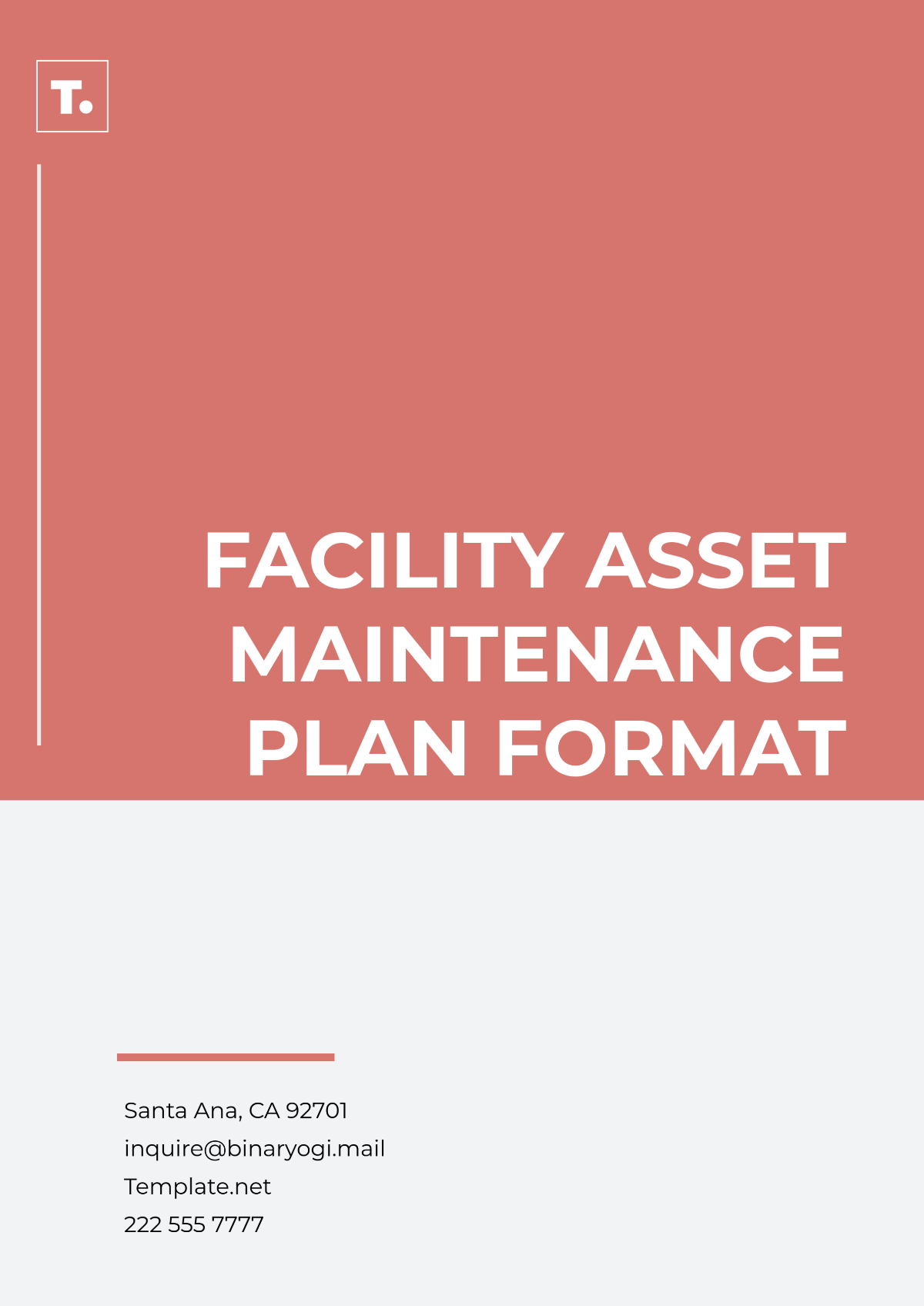 Facility Asset Maintenance Plan Format Template - Edit Online & Download