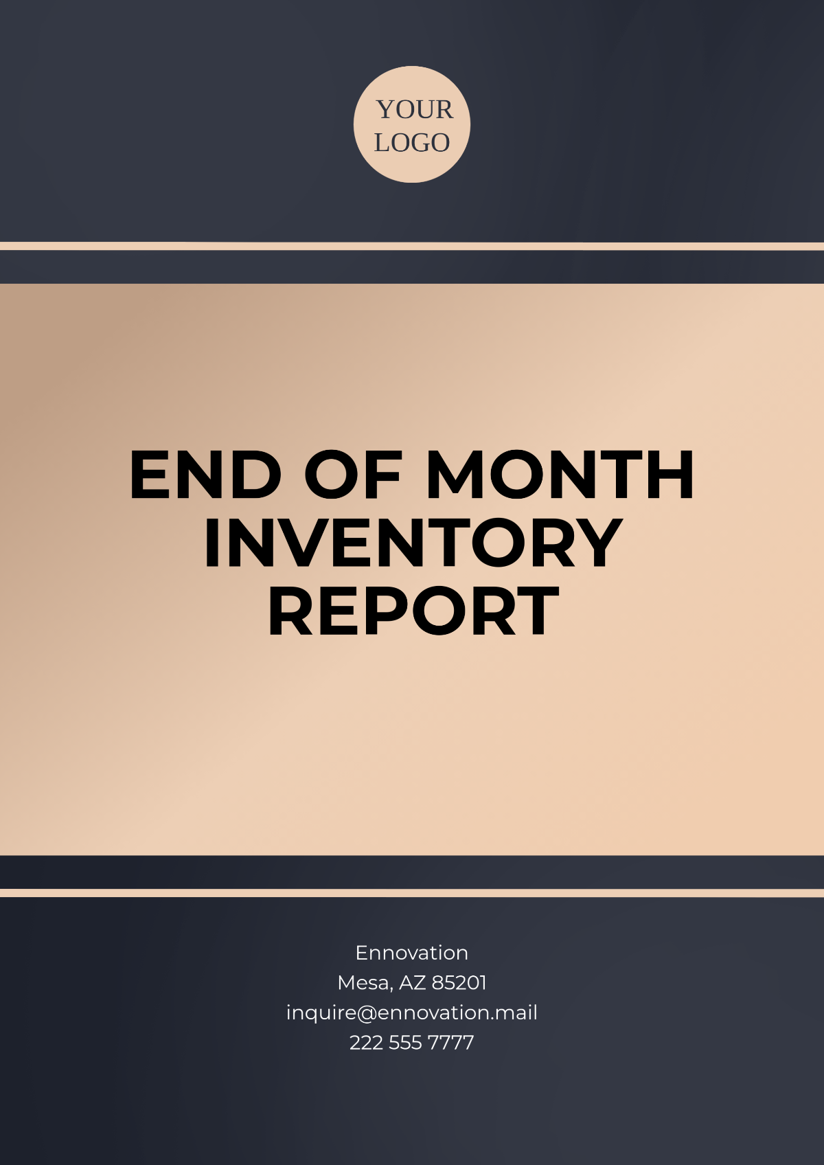 End-of-Month Inventory Report Template - Edit Online & Download