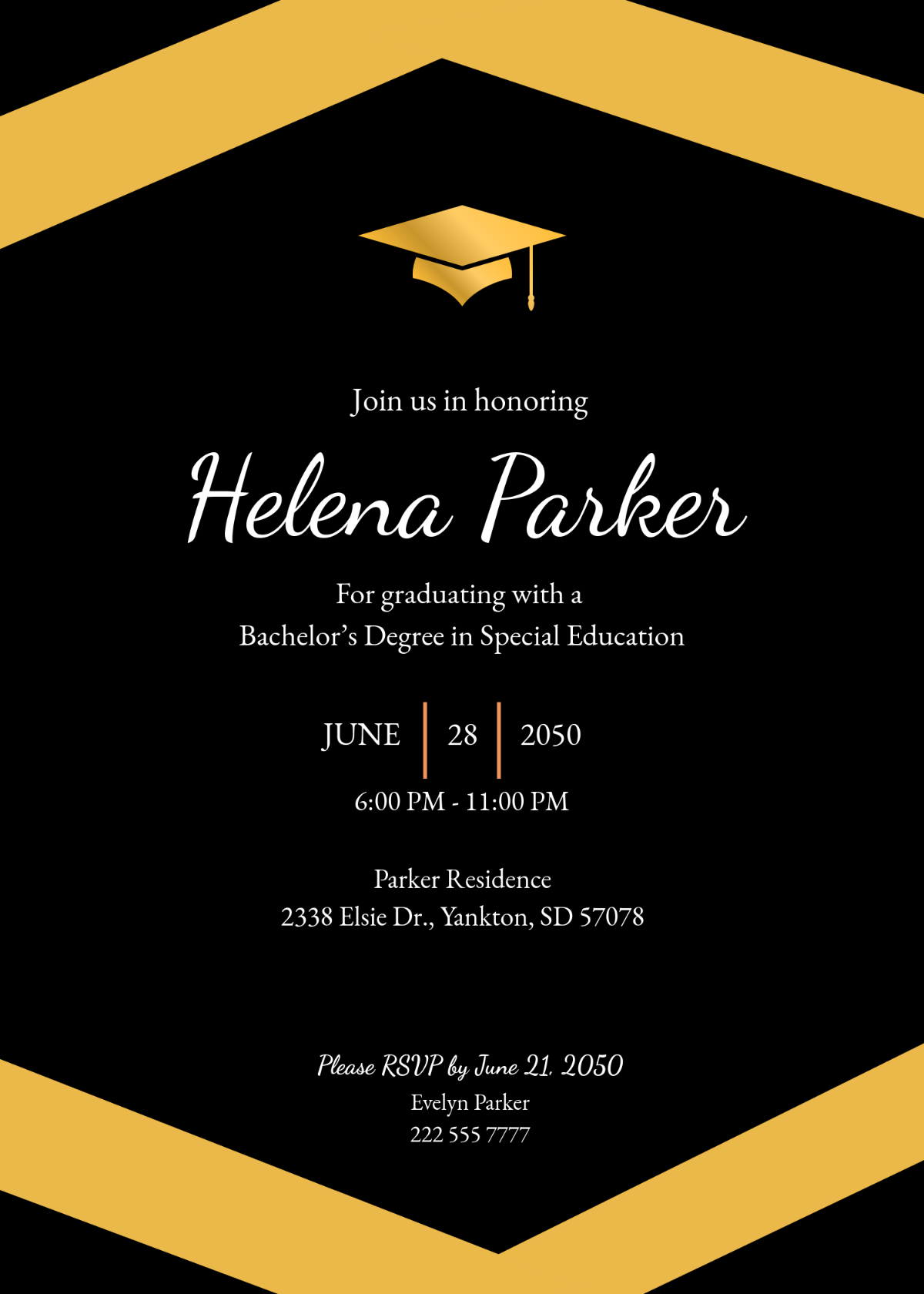 Modern Graduation Invitation