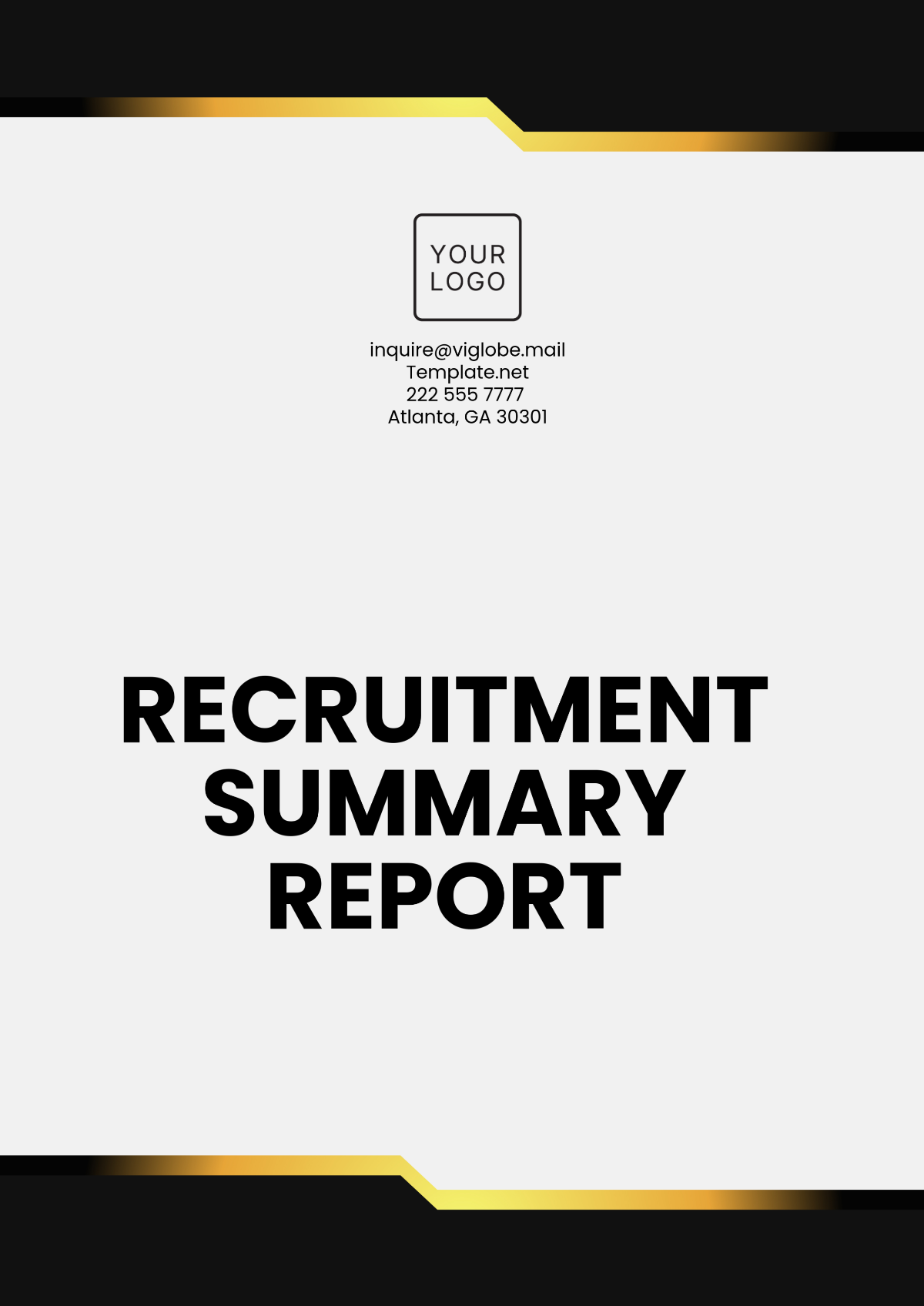 Recruitment Summary Report Template - Edit Online & Download