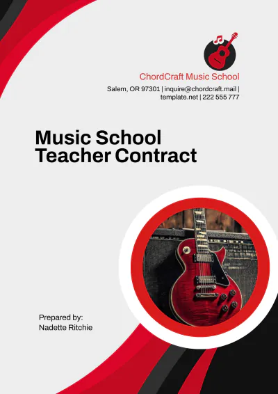 Free Music School Teacher Contract Template to Edit Online