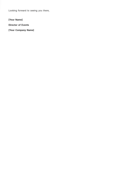 Free Sales Letter for Events Template to Edit Online