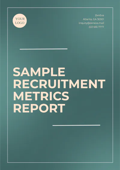 Free Sample Recruitment Metrics Report Template to Edit Online