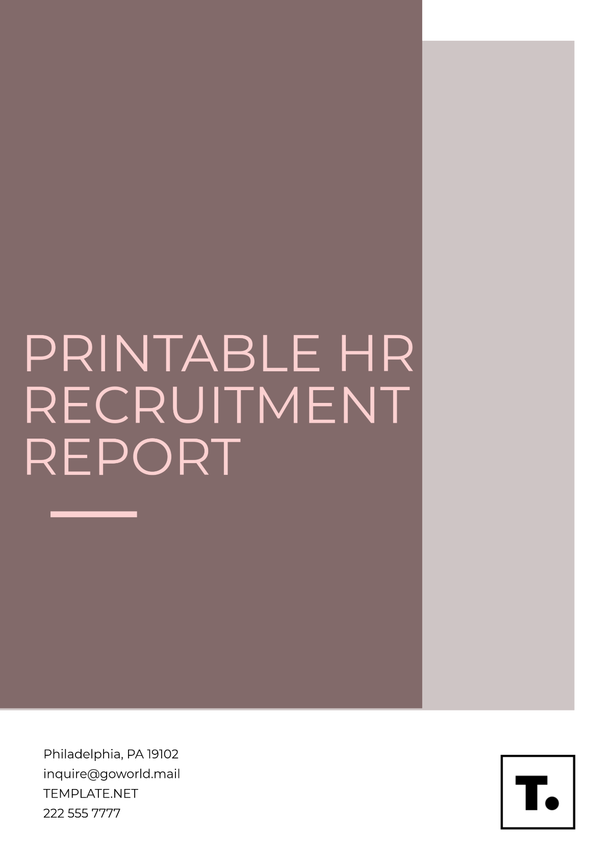 Printable HR Recruitment Report Template - Edit Online & Download