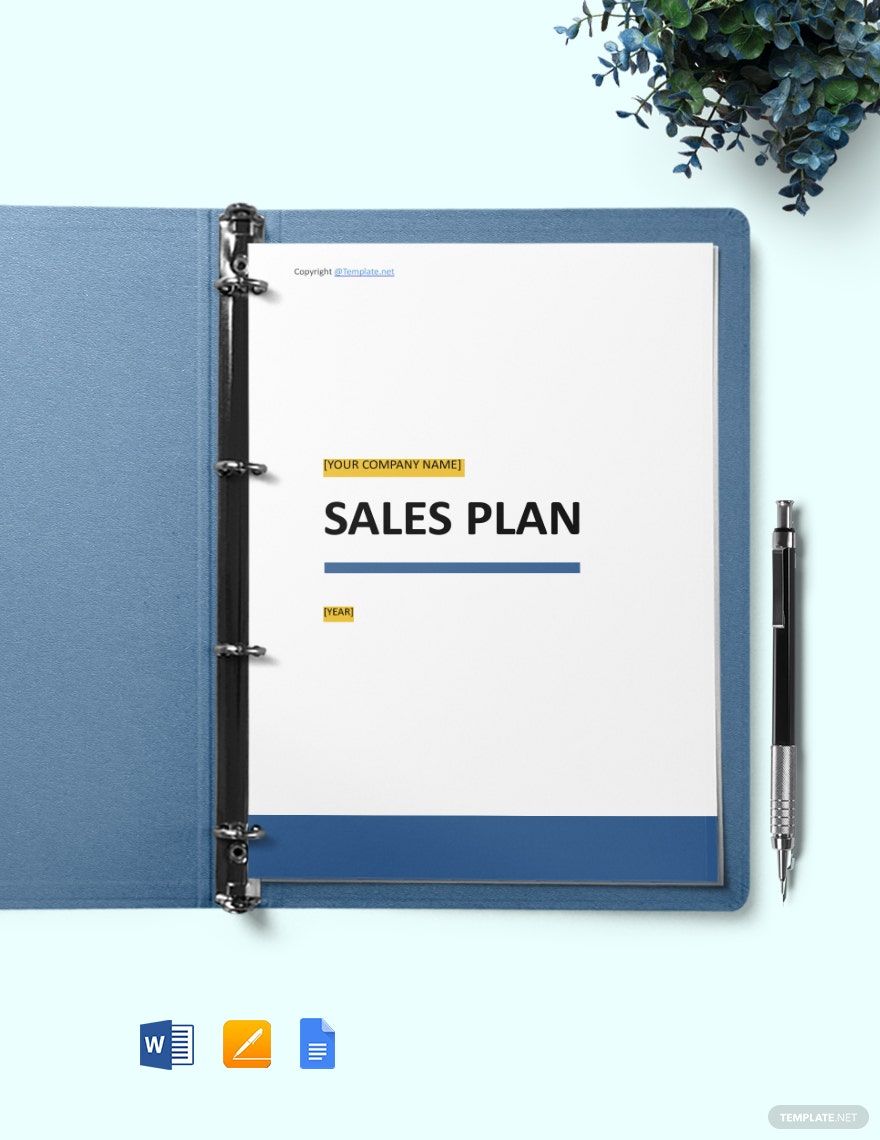 Free Simple Software Sales Plan Template