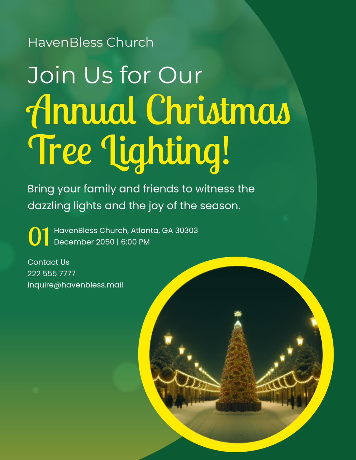 Christmas Tree Lighting Flyer