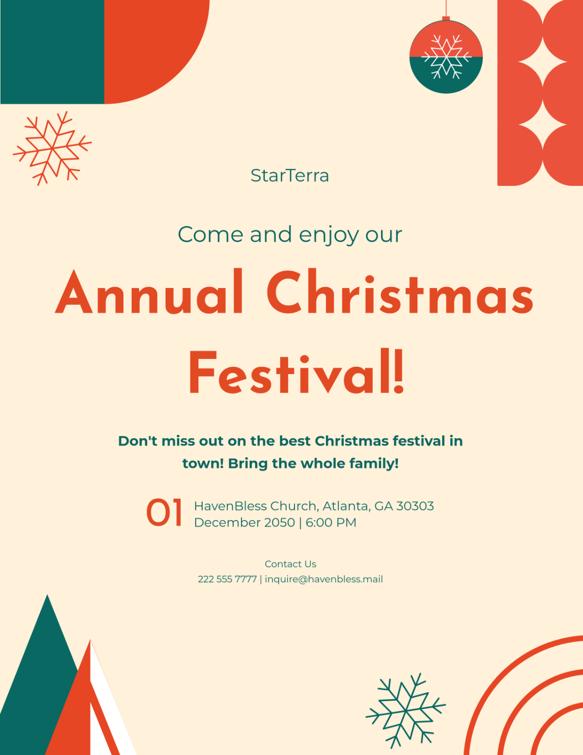 Creative Christmas Festival Flyer