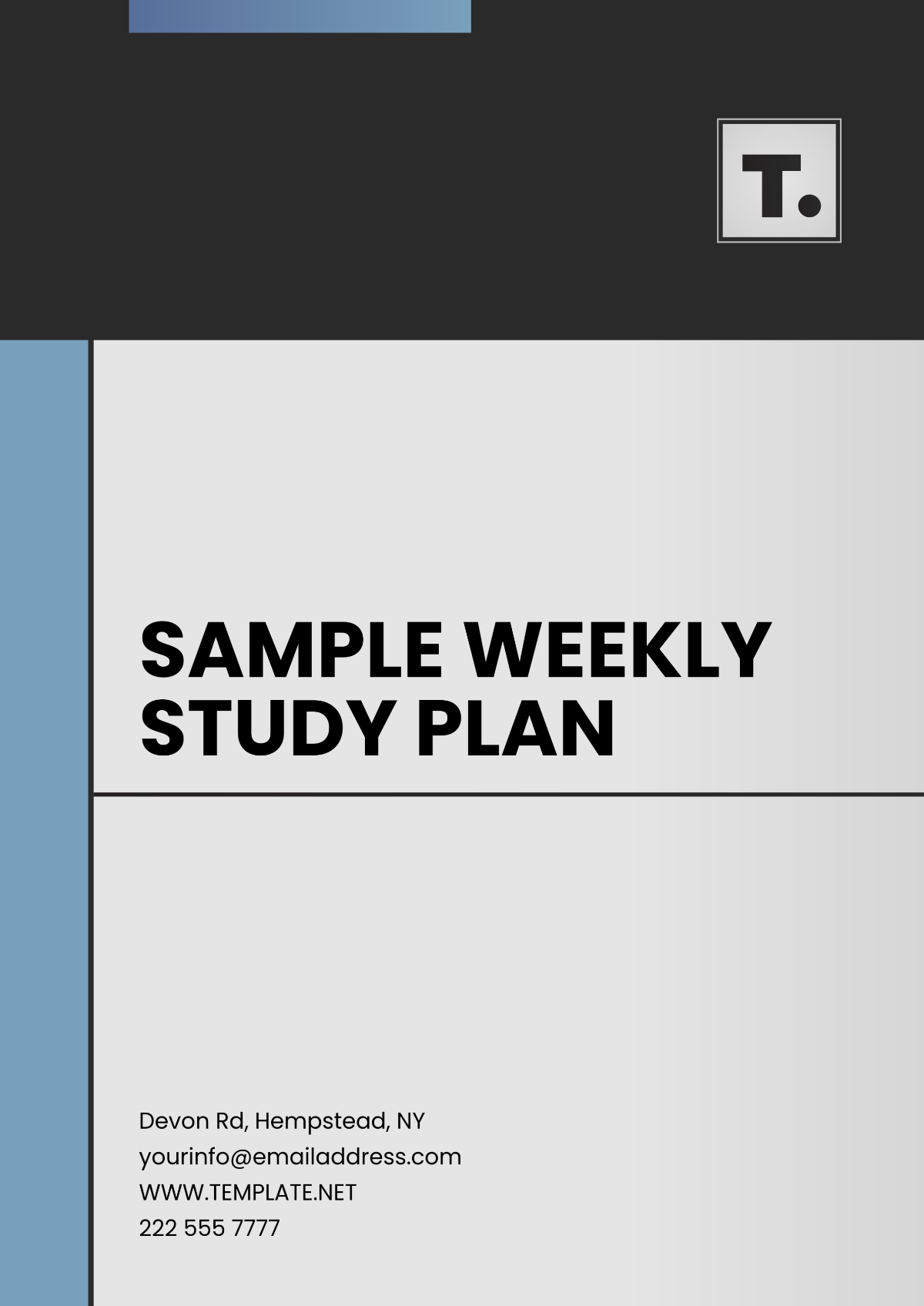 Sample Weekly Study Plan Template - Edit Online & Download