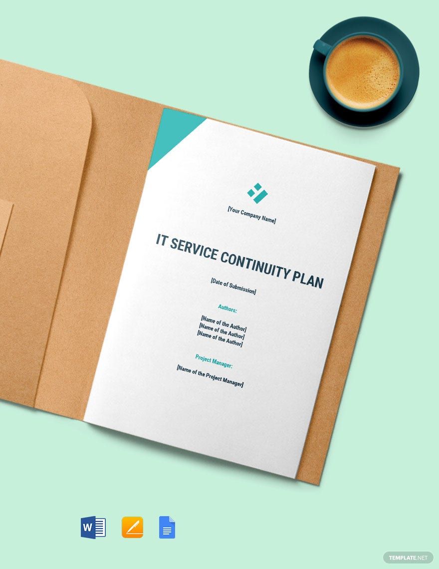 IT Service Continuity Plan Template