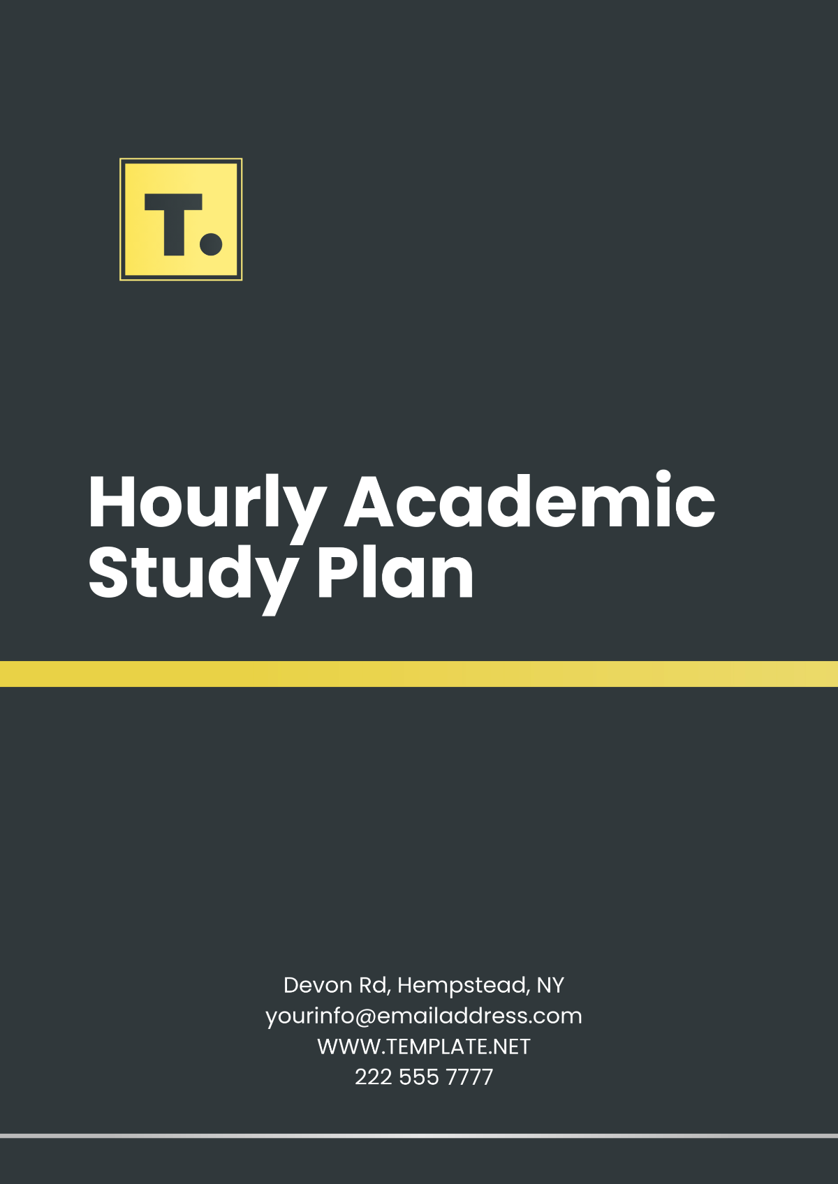 Hourly Academic Study Plan Template - Edit Online & Download