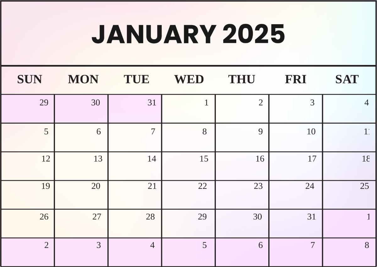 Free 2025 Desk Calendar Template to Edit Online
