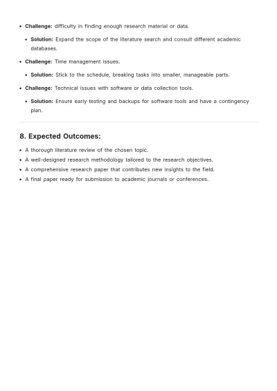 Free Study Plan Design for Research Paper Template to Edit Online