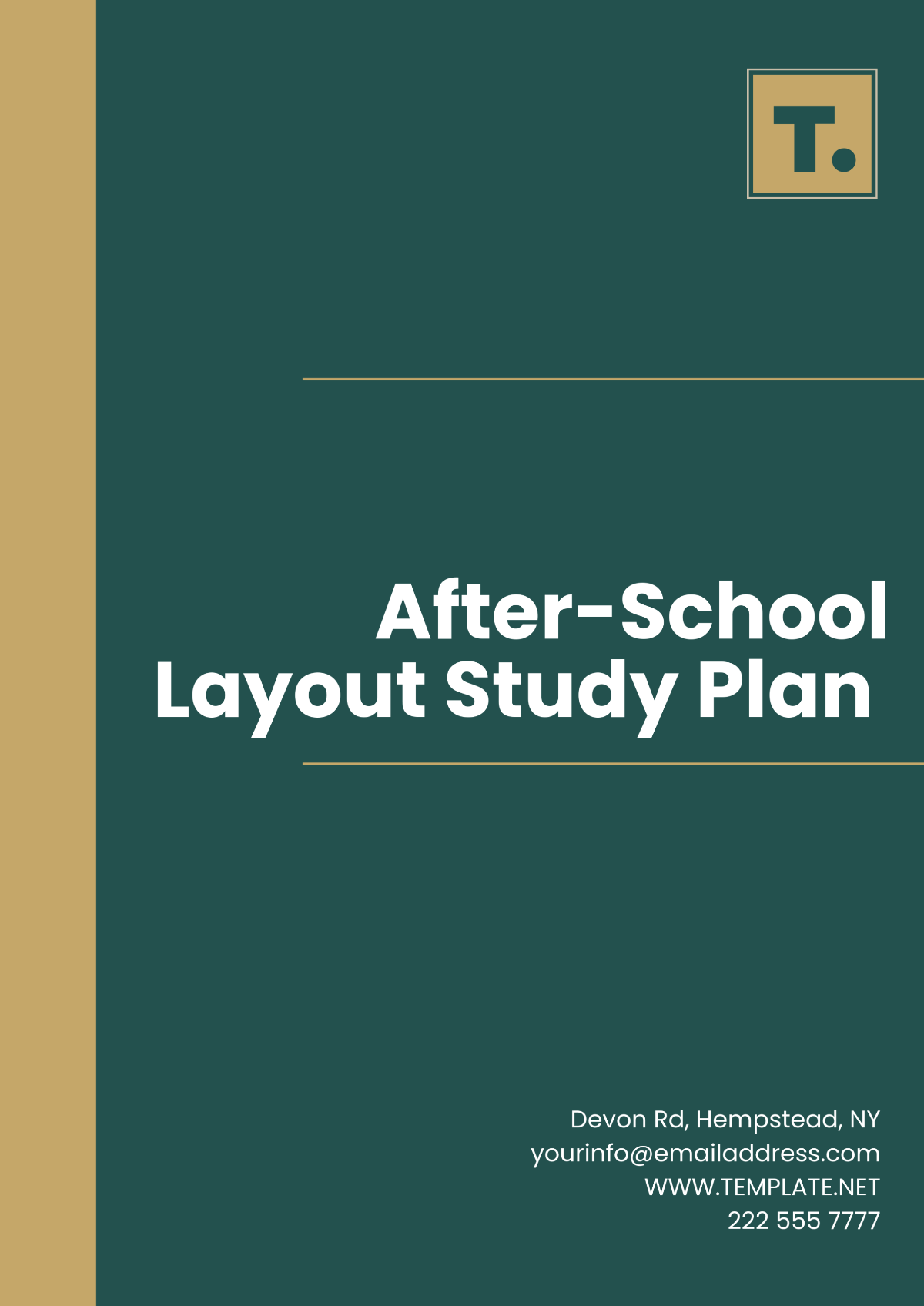 After-School Layout Study Plan Template - Edit Online & Download