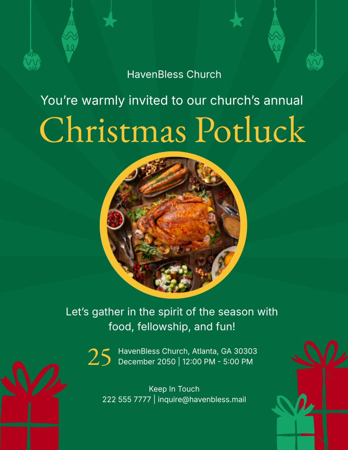 Christmas Potluck Flyer