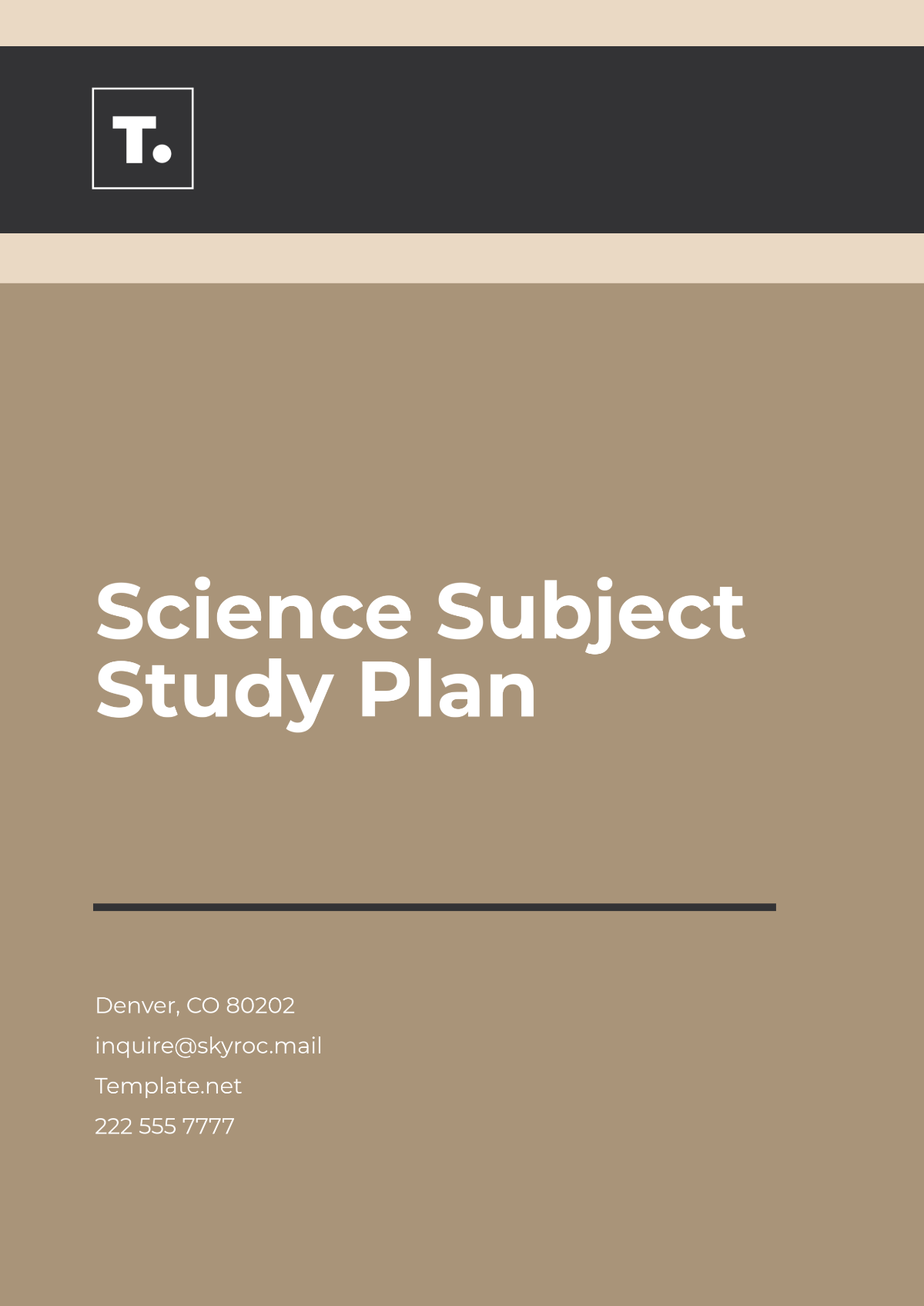 Science Subject Study Plan Template - Edit Online & Download