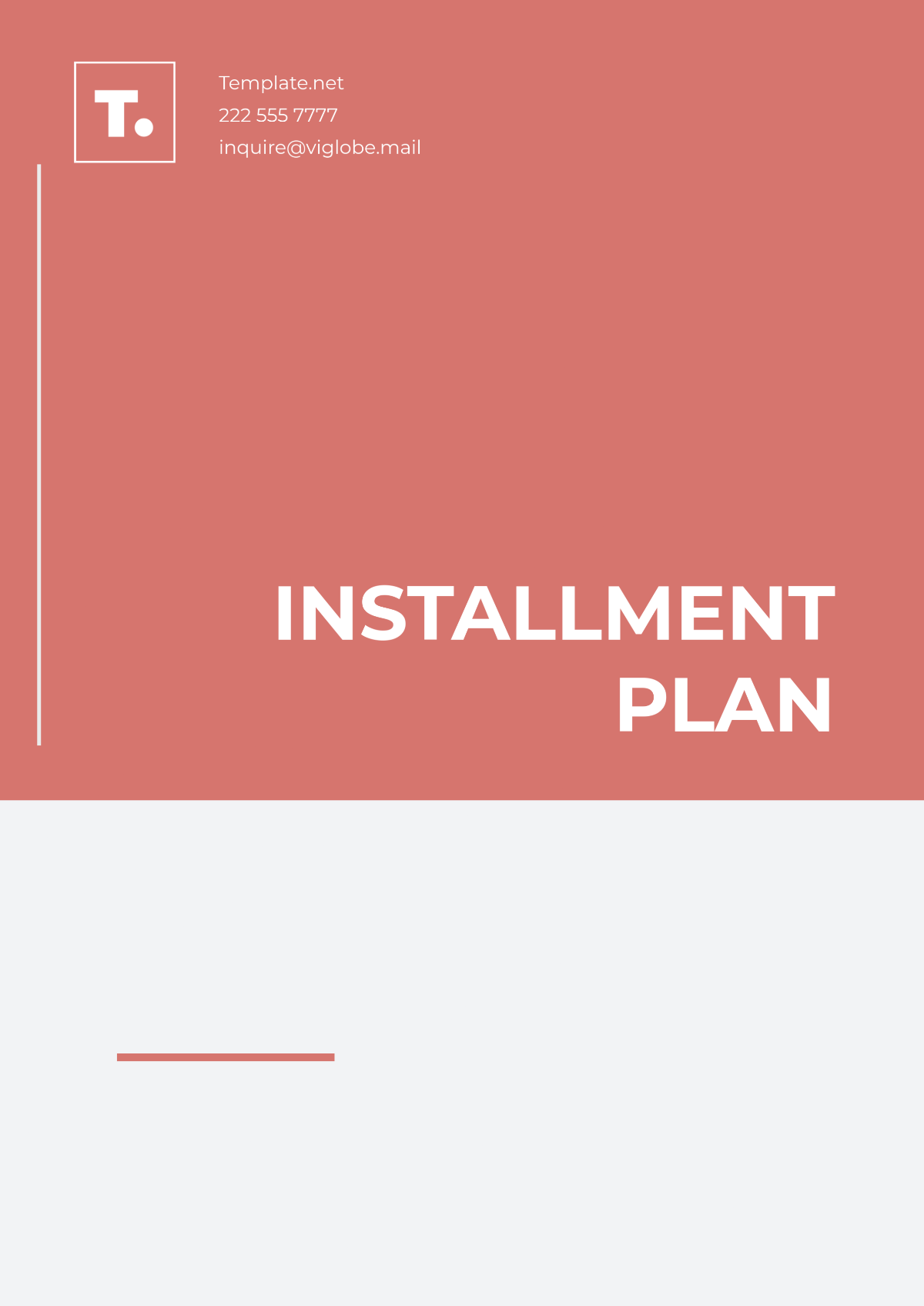 Simple Installment Plan Template - Edit Online & Download