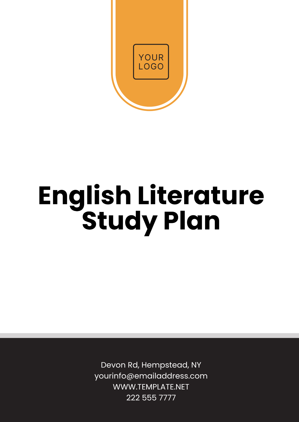 English Literature Study Plan Template - Edit Online & Download