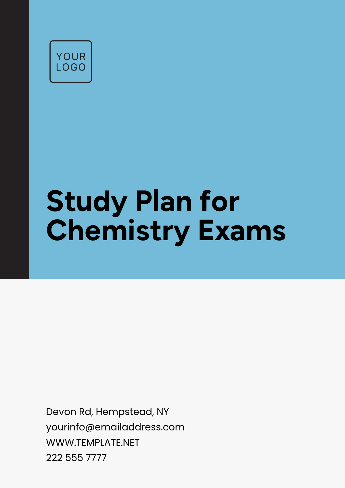 Study Plan for Chemistry Exams Template - Edit Online & Download