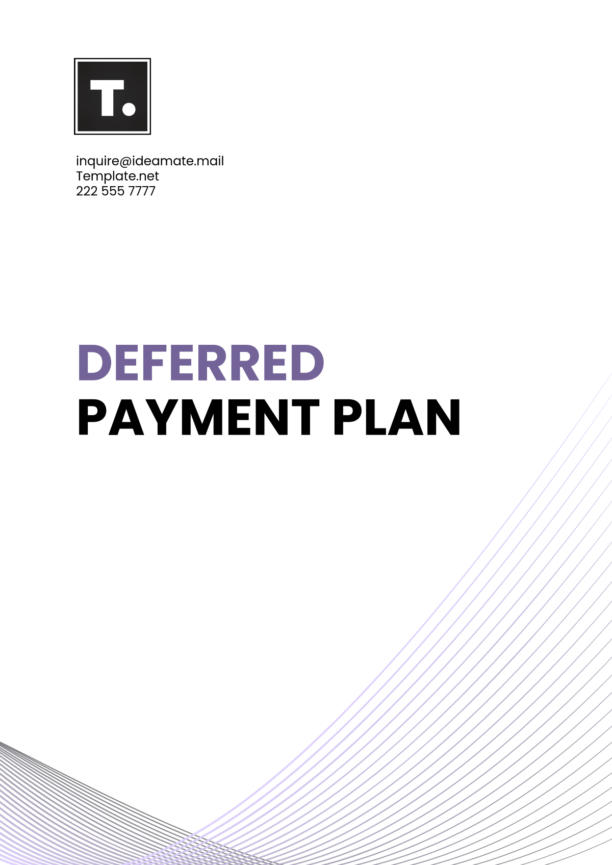 Deferred Payment Plan Template - Edit Online & Download