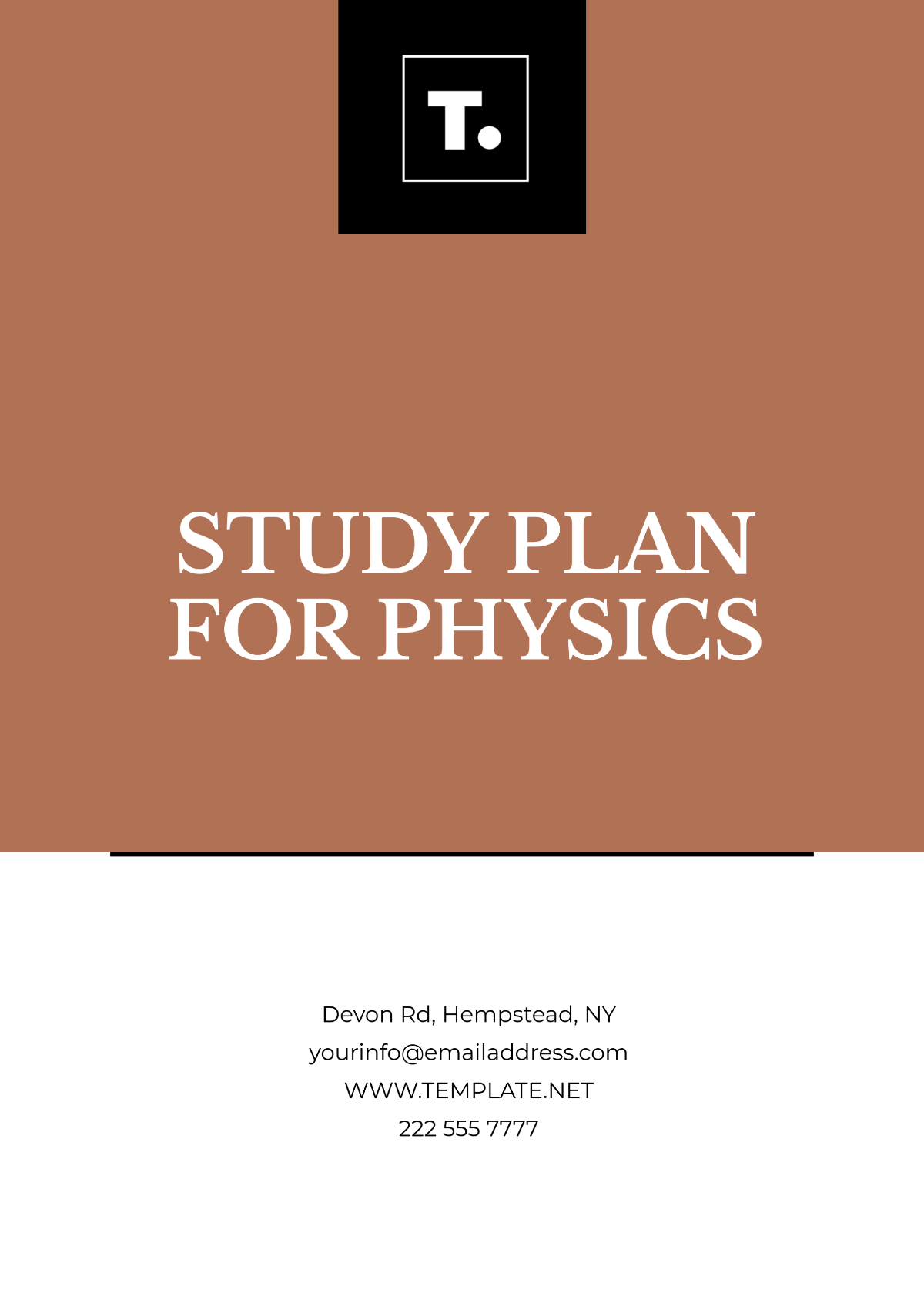 Study Plan for Physics Template - Edit Online & Download