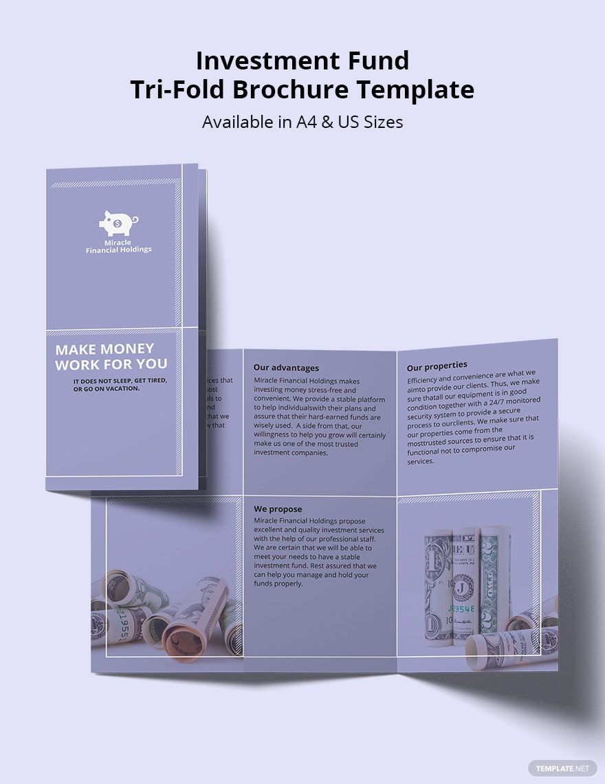 Investment Fund Tri-Fold Brochure Template
