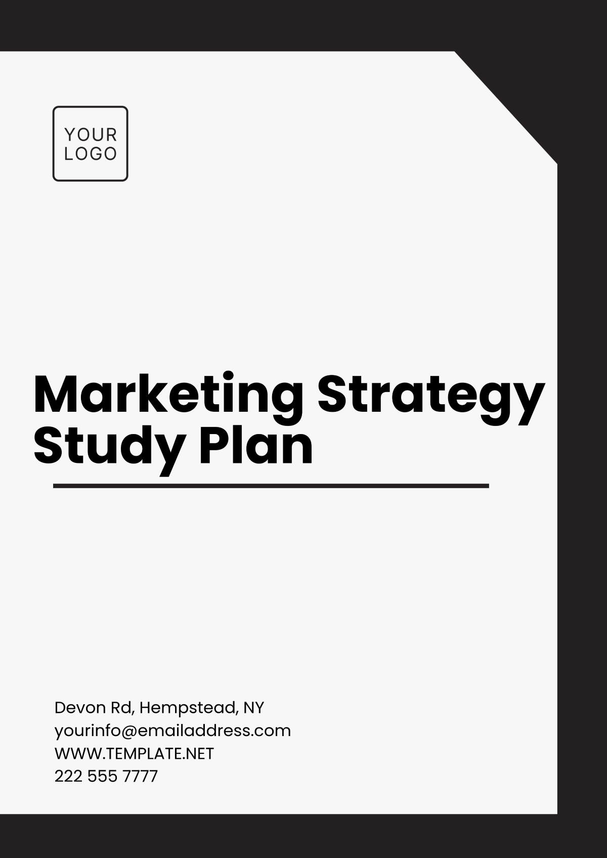 Study Plan for Marketing Strategy Template - Edit Online & Download